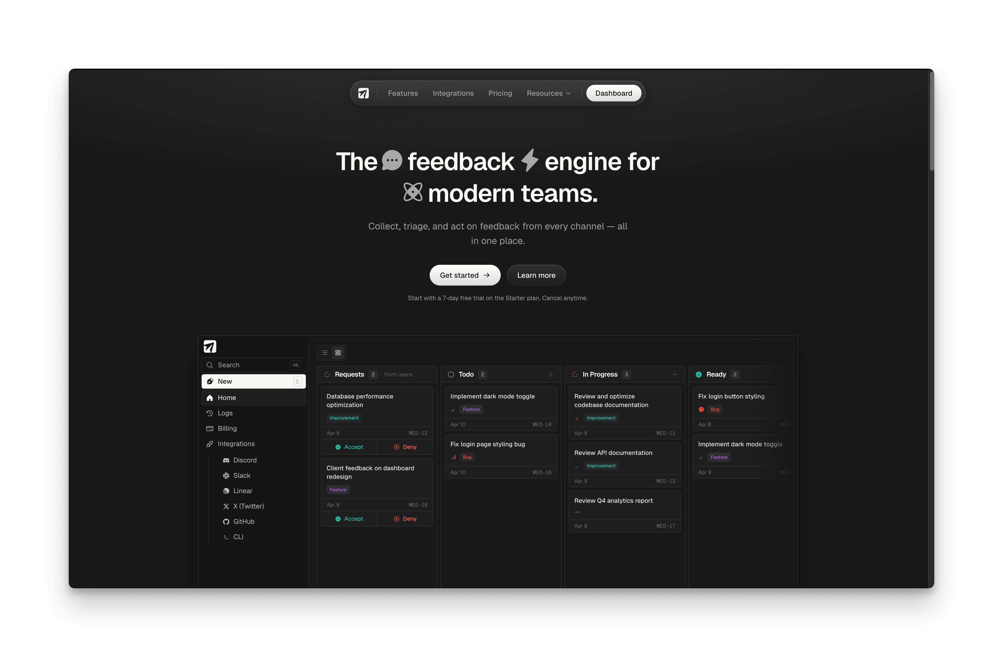 Median — feedback engine product design